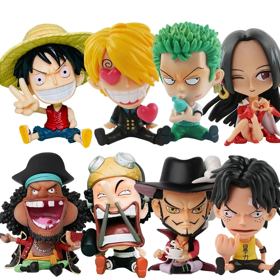 One Piece Anime Sitting Handsome Luffy Handsome PVC Model Blind Box Jobasolon Handsome Decoration Anime Periphery