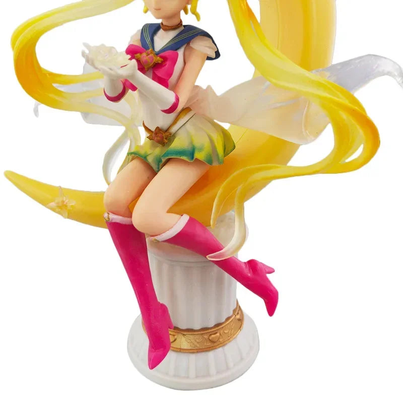 19.5cm Sailor Moon Tsukino Usagi Anime Figure Princess Serenity Statue Pvc Action Figurine Collectible Model Toys Doll Gift