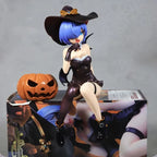 Re:Zero Rem Halloween Magic Night Enchantress 18cm Anime Action Figure Collectible Toy Statue for Desktop Decoration