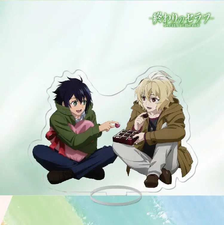 Japan Anime Seraph Of The End Acrylic Stands Model Figure Mikaela Hyakuya Cosplay Plate Holder Topper Birthday Fans Christmas