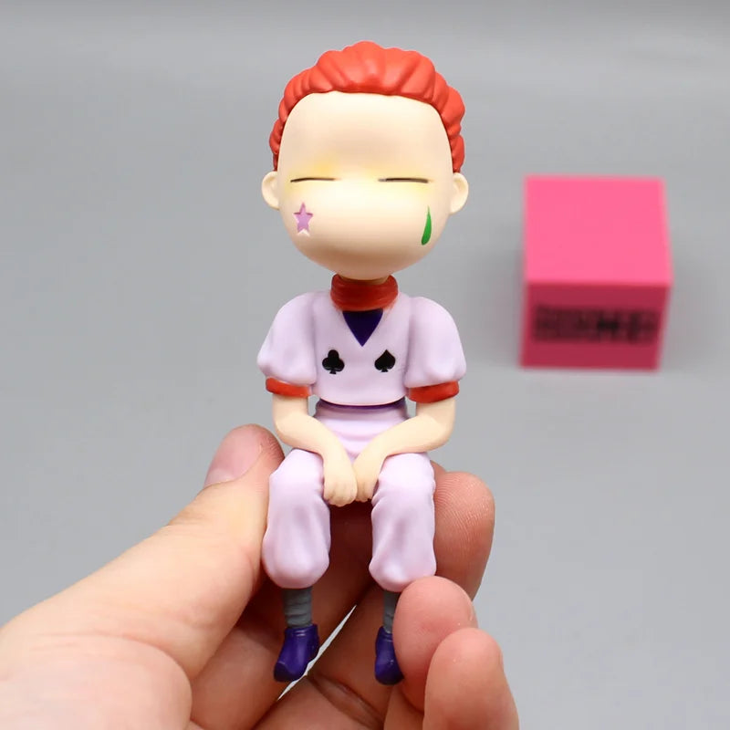 HUNTER × HUNTER GK Q Edition Hisoka Anime Figures steamed stuffed bun face sitting Position Model Desktop Decoration dolls Gifts
