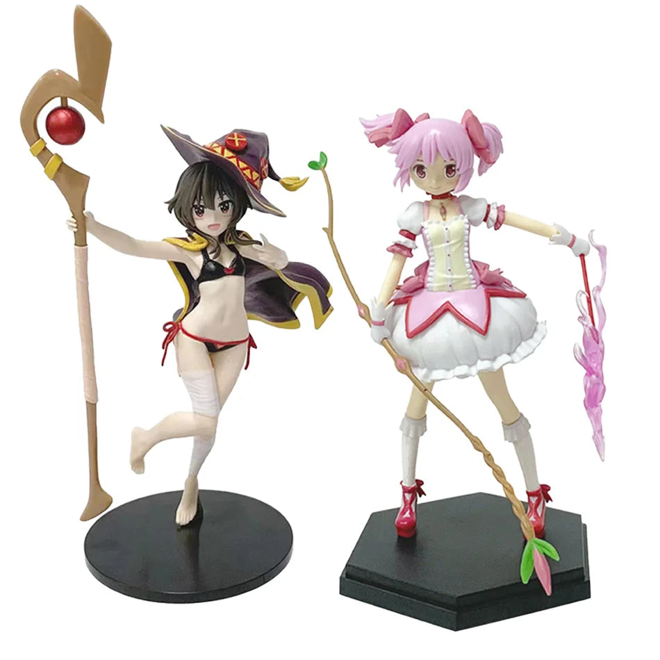 17cm Puella Magi Madoka Magica Aniem Figure Kaname Madoka Action Figure Magic Girl Model Decor Statue Dolls Toys Christmas Gift