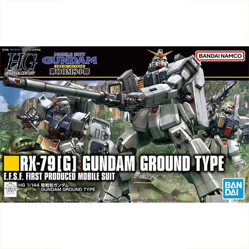 Bandai Gundam Model Kit HGUC RX-79G Ground Ez8 Gouf Custom Zaku 2 Rick Dom Acguy Action Figure Gunpla Building Kit Anime Figures