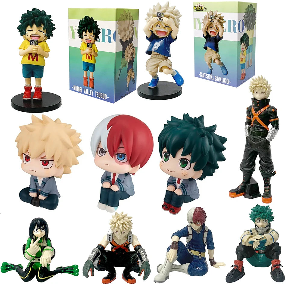 My Academia Anime Figure Midoriya Izuku Bakugou Katsuki Todoroki Shoto Asui Tsuyu PVCAction Figure Collectible Model Toys