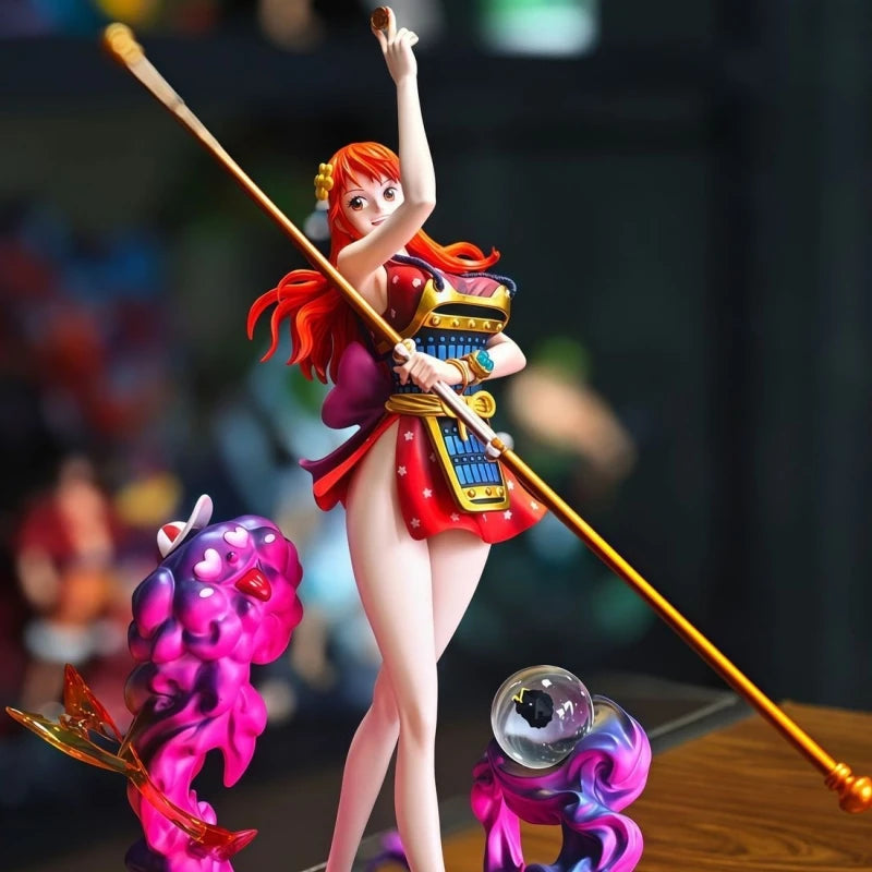 30cm One Piece Nami Onigashima Samurai Standing Pose Anime Figure Model Statue