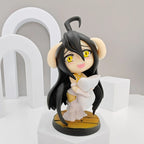 12cm Anime Overlord Pillow Albedo Q Version Figurine Model Doll Pvc Collection Desktop Decoration Fashion Birthday Toy Gift