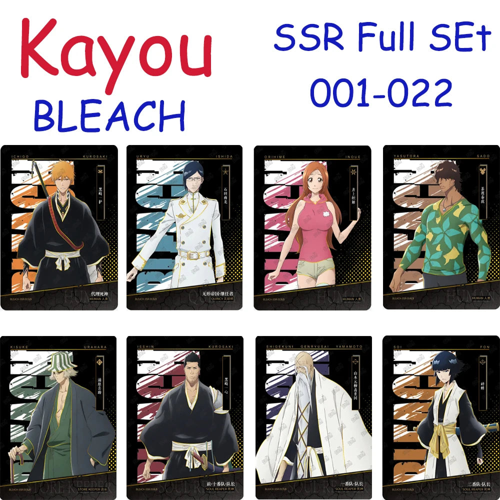 Complete Set Kayou BLEACH Card W1T4 Rare SE\USR\UR\QR\SSR\N Series Japanese Anime Collection Cards Cartoon Decor Kids Toy&Gift