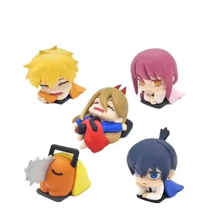 Chainsaw Man Denji Figure Sleeping Aki Decoration Kawaii Action Figurine Power Staue Anime Table Decor Desk Accessories Ornament