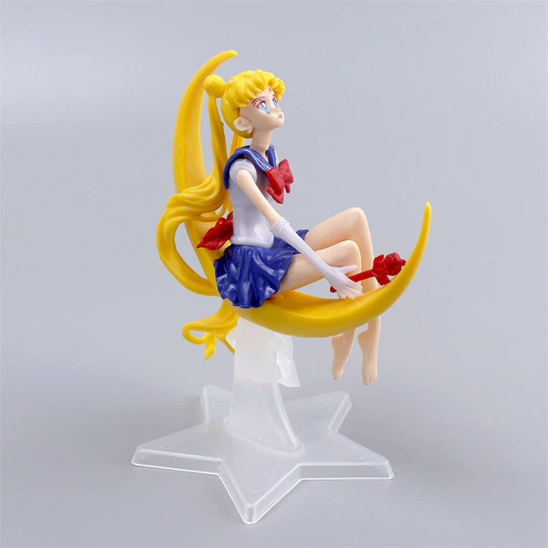 15CM Sailor Moon PVC Anime Figure Toys Cartoon Tsukino Usagi Manga Figurine Cake Decorations Accessories Model Dolls Gidts Kids