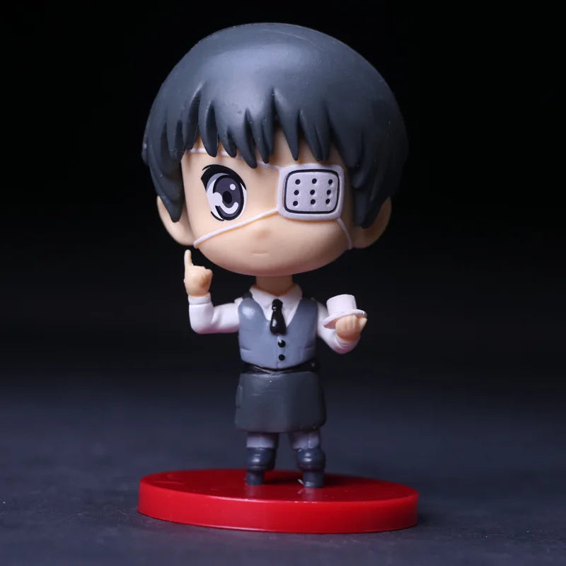 8CM Anime Ghoul Kaneki Ken Model Touka Kirishima Toy Gift Collection Shuu Tsukiyama Action Figure Gift Set Model Doll
