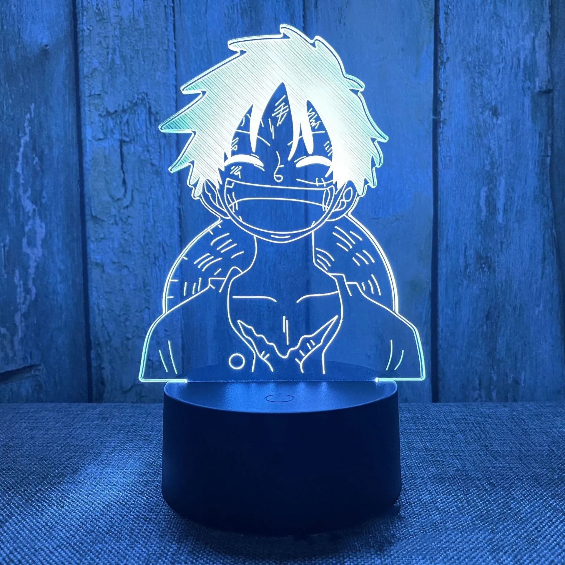 One Piece Zoro Luffy Nami Anime Night Lights Action Figure 3D LED Color Changing Toys Doll Usopp Sanji Chopper Hancock Xmas Gift