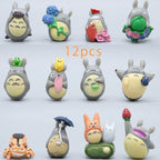 1-12pcs Anime Miyazaki Hayao Series Totoro Figure Mini Statue Cute Toys Room Ornaments Pvc Figures Toy Kid Gifts Collecctibles