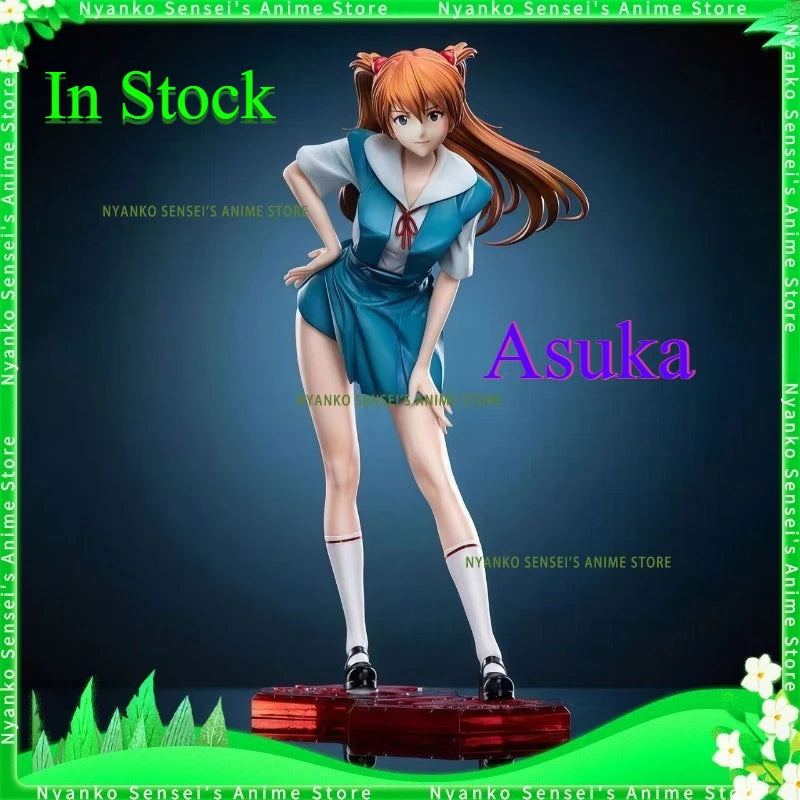 In Stock NEON GENESIS EVANGELION EVA Asuka New Style School Uniforms GK China Ver. Figure Models Anime Toys Doll Collection