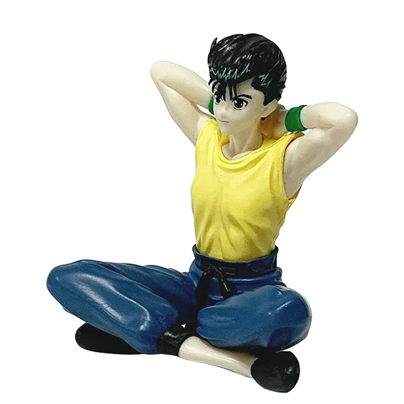 Figura de Anime YuYu Hakusho de 8cm, figura de acción de Urameshi Yusuke, figura de tapón de fideos Kurama, colección de PVC par