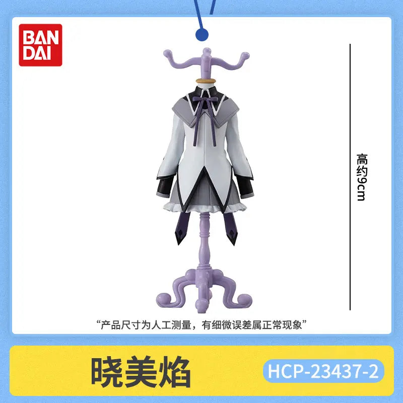 Genuine Bandai Mahou Shoujo Madoka Magika Anime Figure Model Kawaii Mini Clothes Hanger Shaped Desktop Decor Collect Toys Gifts