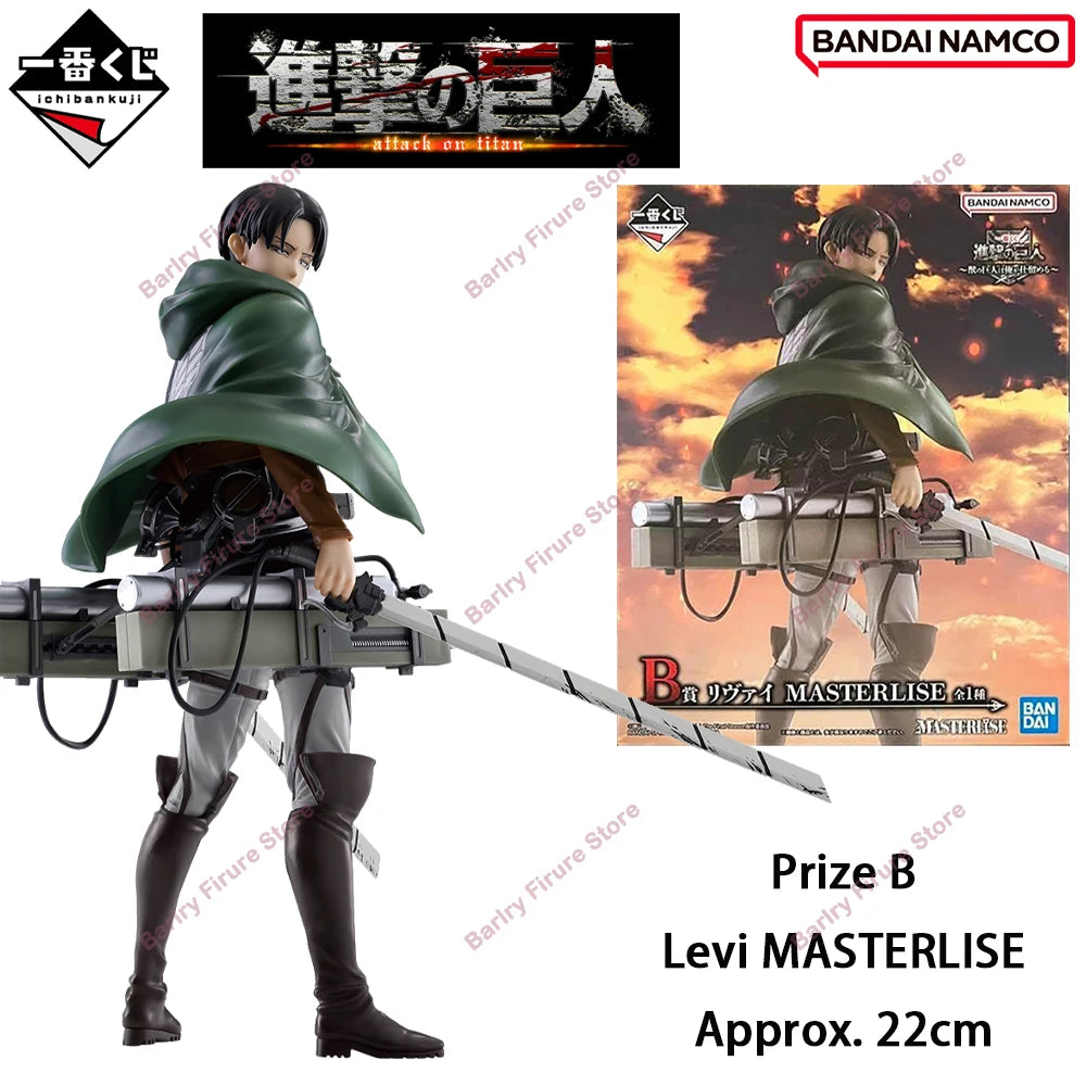 BANDAI Ichiban Kuji Attack on Titan I Will Finish the Beast Titan Levi Anime Figure In Stock Boxed Model Toys Holiday Gifts