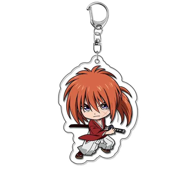 Rurouni Kenshin Acrylic Keychain Jewelry Campus Related Products Cultural Creativity Friends Gift Bag Charms Llavero Collection