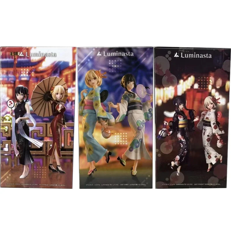 Genuine Sega Lycoris Recoil Luminasta Inoue Takina Nishikigi Chisato Cheongsam Dress Anime Figure Model Collector Figurine Toys