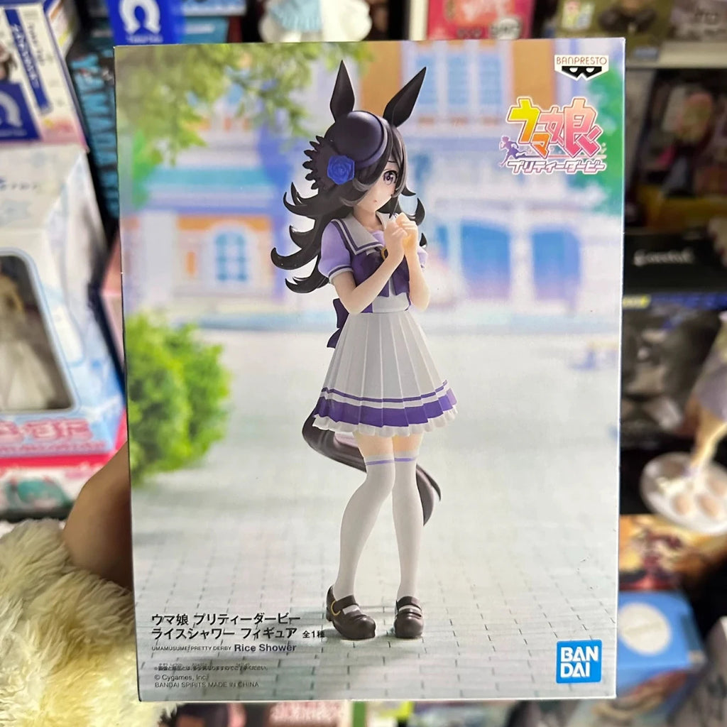 Original Genuine BANDAI BANPRESTO Uma Musume Pretty Derby Rice Shower Anime Figure Boxed Premium Table Ornament Model Toys Gifts