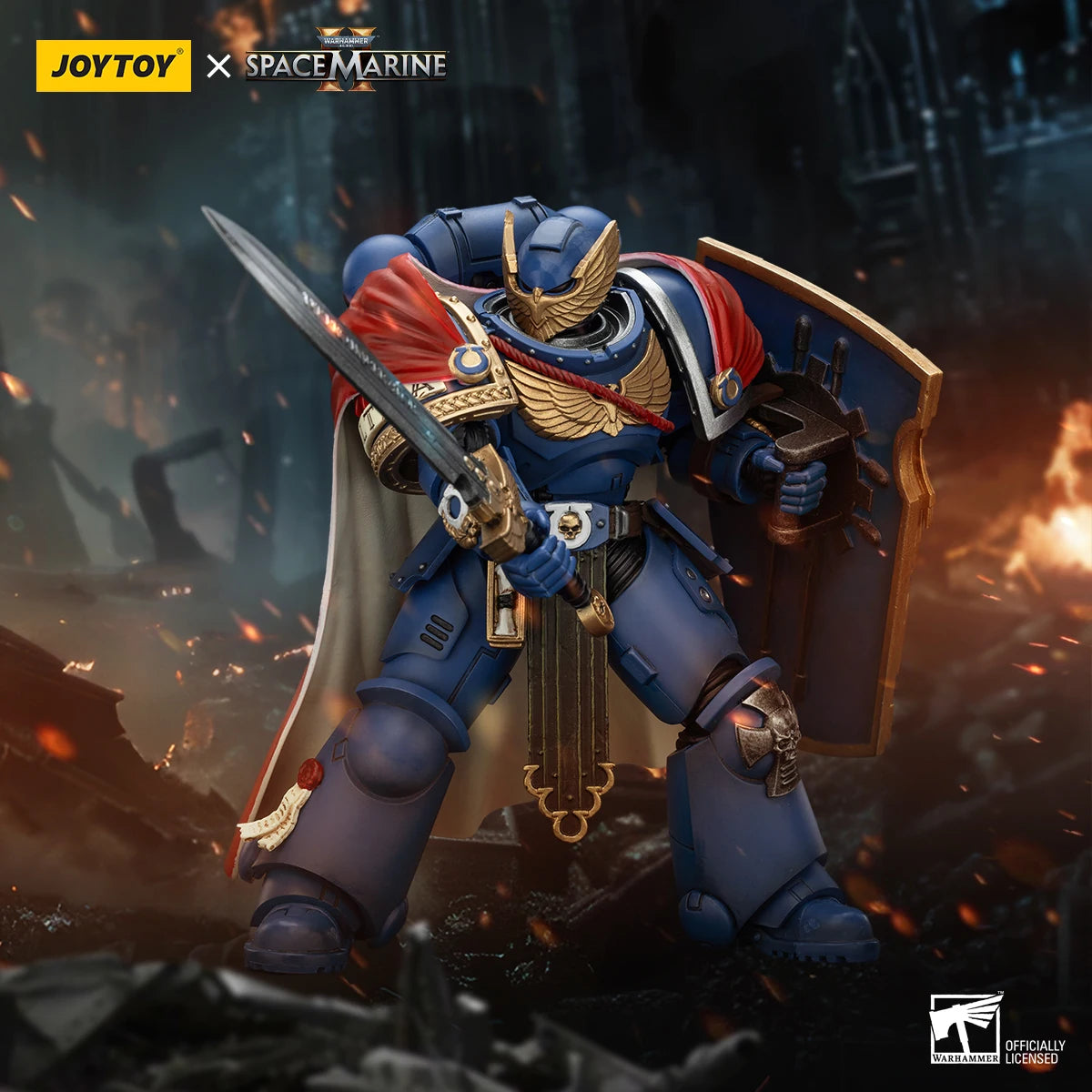 JOYTOY Warhammer 40k 1/18 Action Figures Ultramarines Victrix Honour Guard with Storm Shield And Power Sword