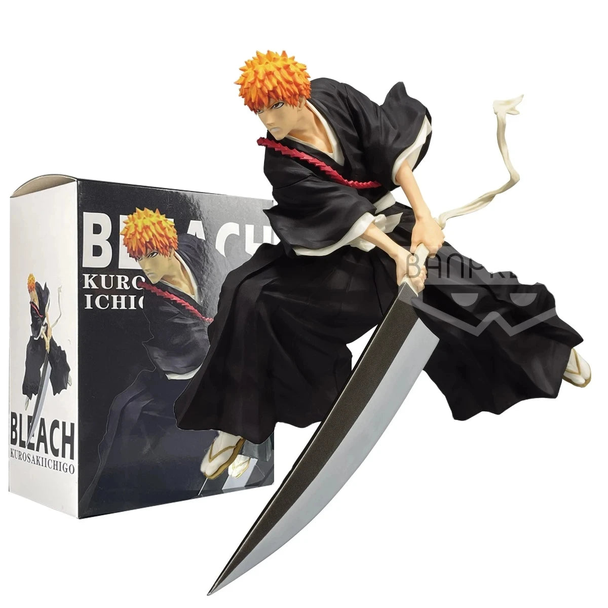 17CM Anime BLEACH Kurosaki Ichigo Model Knife Swinging Posture Toy Soul-Cutting knife Gift Collection Action Figure Boxed