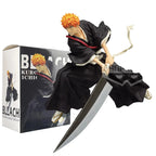 17CM Anime BLEACH Kurosaki Ichigo Model Knife Swinging Posture Toy Soul-Cutting knife Gift Collection Action Figure Boxed