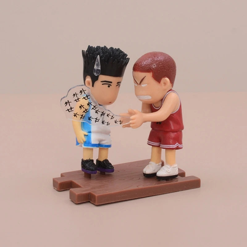 5pcs Slam Dunk Anime Figure Set - Sakuragi Hanamichi And Rukawa Kaede Statues for Boys Desktop Collection Ornament Gifts