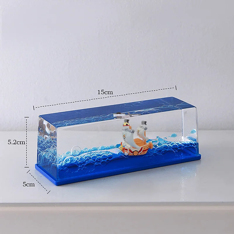 Floating Merry Bottle One Piece Thousand Sunny Barco Fluid Drift Bottle 3d Ship In  Bottle Go Merry Boat Home Decor Kids Gift