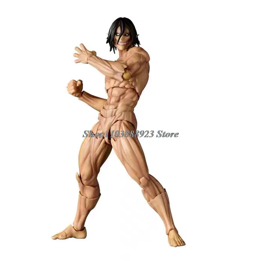 Revoltech Attack On Titan Eren Jaeger Action Figure Anime AMAZING YAMAGUCHI Model Doll Statue Joint Movable Movie Toys Gifts