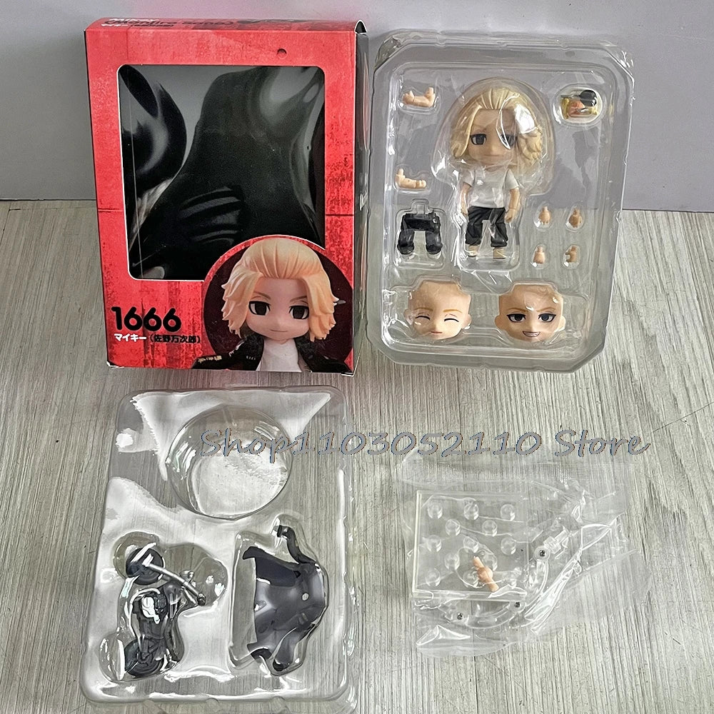 Anime GSC 1666 Tokyo Revengers 1813 Manjiro Sano Mikey Motorcycle Action Figure  Joints Movable Toys Model For Gift