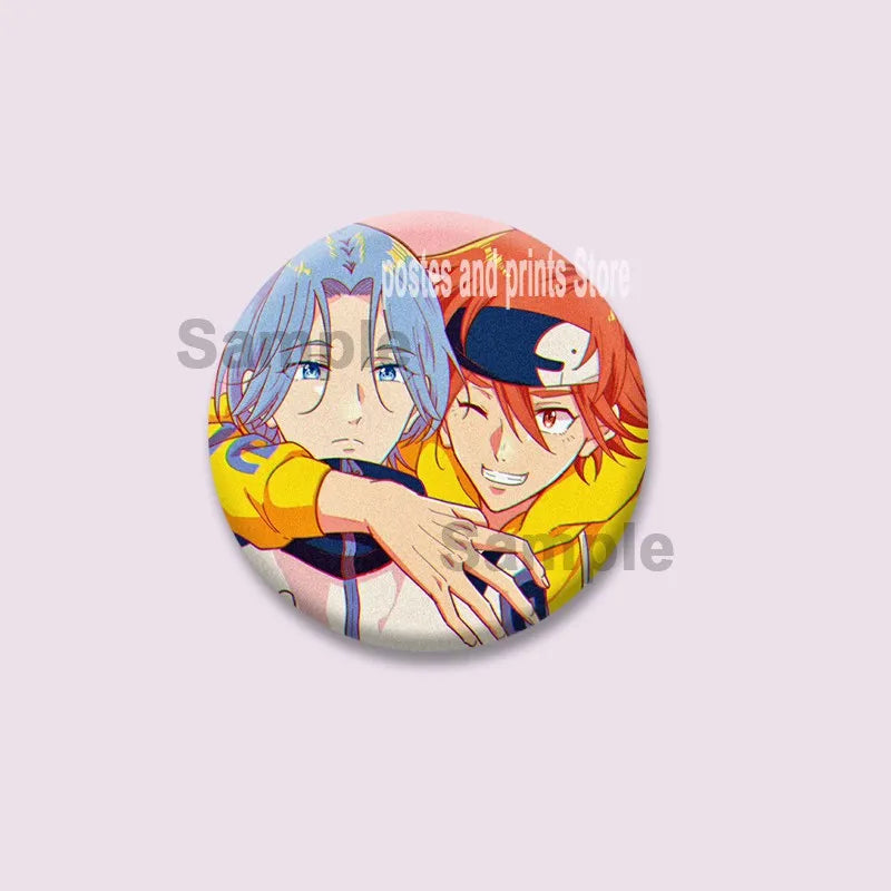 Cartoon Figure Miya Chinen Reki Kyan Button Pins Anime SK8 The Infinity Round Brooch Bag Clothes Accessories Jewelry Badge Gifts