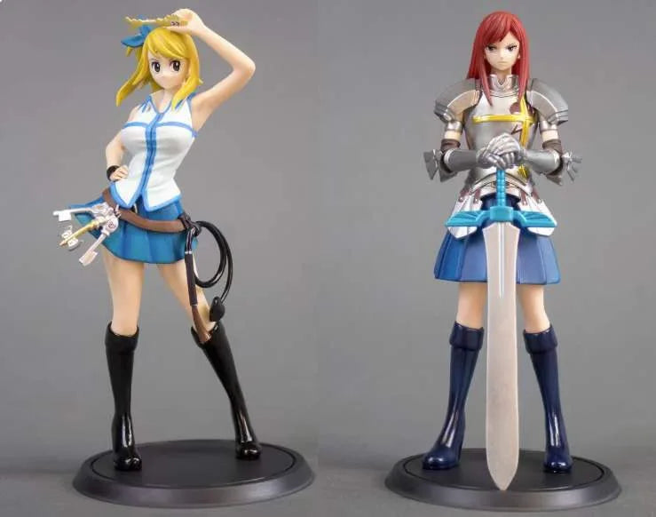 16CM Anime FAIRY TAIL Figure Gray Fullbuster Etherious Natsu Dragneel Set of Stand Posture Model Toy Doll Collection Gifts