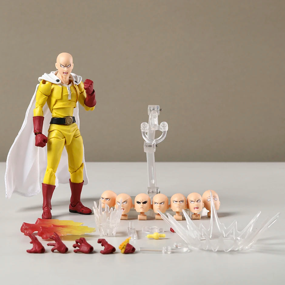Kaiyodo Revoltech Saitama 1/12 Anime Action Figure Decoration Model Doll Toy Gift