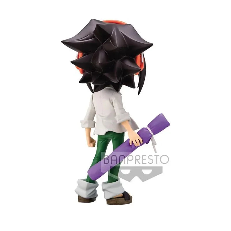 Bandai Genuine Q Posket SHAMAN KING Yoh Asakura Anime Action Figure Toys for Boys Girls Kids Gifts Collectible Model Ornaments