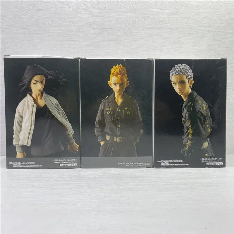 Bandai Tokyo Revengers Baji Keisuke Mitsuya Takashi Hanagaki Takemichi Anime Action Figures Collection Ornaments Figure Toy gift