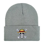 One Piece Knitted Hats Luffy Zoro Skull Embroidery Caps Fashion Men Women Winter Warm Beanie Cartoon Anime Bonnet Accessories