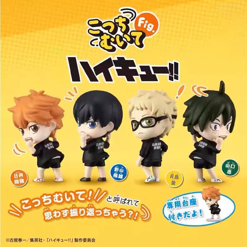 Haikyuu Anime Figures Toy Hinata Shoyo Tobio Kageyama Kei Tsukishima Tadashi Yamaguchi Toy Figures Capsule Toys