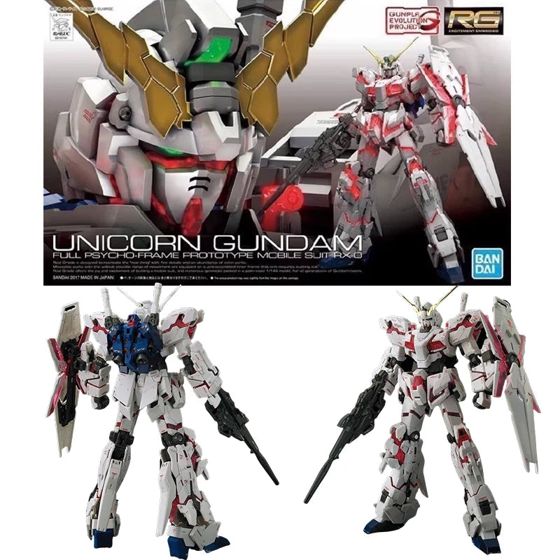 Fast Shipping Bandai RG RX-78-2 WING UNICORN GOD GUNDAM ASTRAY EXIA EPYON SAZABI Anime Original Model Toy Action Figure Children