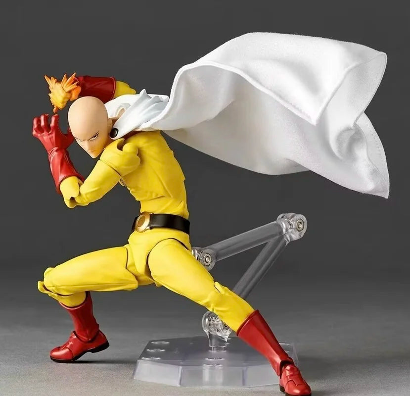 2025 New One Punch Man Saitama Amazing Yamaguchi Revoltech Saitama In Stock Anime Action Collection Figures Model Toys Gifts