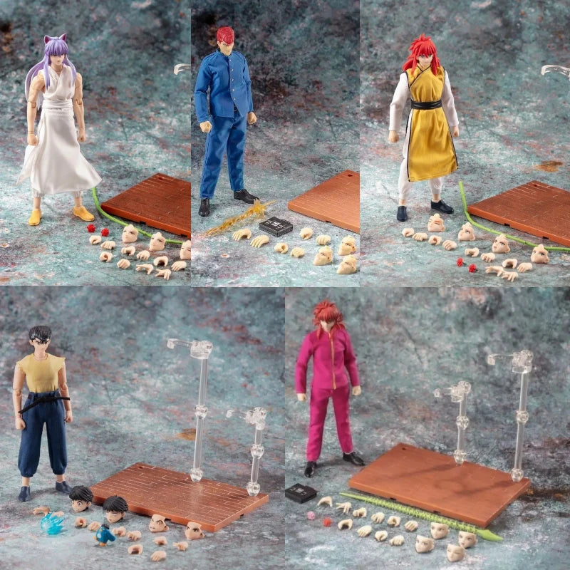 GT Action Figures Great Sage Model 942TOYS 1/12 YuYu Hakusho Kitsune Kurama and Urameshi Yusuke's Battle Suits Gift Toy