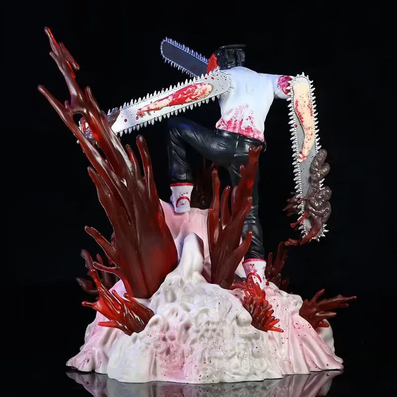 Chainsaw Man Anime Merchandise Devil Hunter Denji Action Figure Statue Model Desktop Ornament Computer Case Decoration Toy Gift