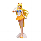 Cute Sailor Moon Anime Figure Kawaii Sailor Saturn Mars Mercury Jupiter Venus Action Figurine Collectible Kids Toys Model Gifts