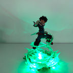 Anime Figure My Hero Academia Midoriya Izuku Bakugou Katsuki DEKU Toy PVC Model Collection DIY Effection Led Light Action Figure