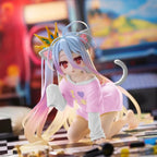 NO GAME NO LIFE 13cm White Action Figure Cat Ear T-shirt Ver. Figurine Collection Model Toy Kawaii Doll Desktop Decoration Gift