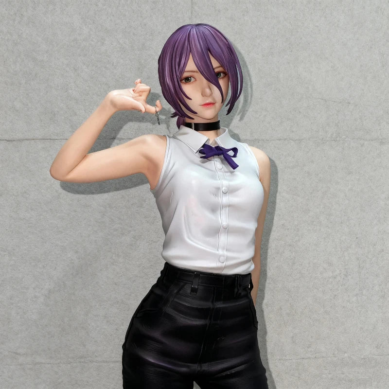 Chainsaw Man 1/6 Reze Action Figure 32cm Exquisite PVC Double Head Statue Anime Pretty Girl Model Toy Desk Deco Collectable Gift