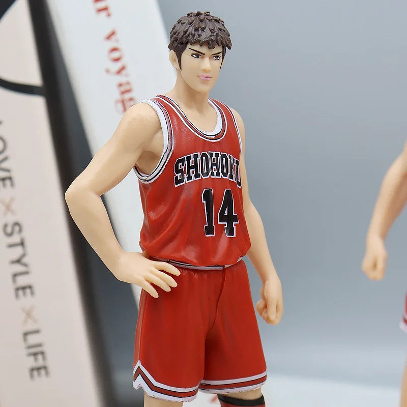 5pcs Slam Dunk Anime Figure Shohoku Team Standing Style Sakuragi Hanamichi Rukawa Maple Hisashi Mitsui Desktop Decorations Gifts