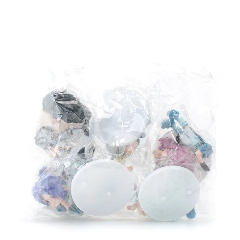 6pcs/set BLUE LOCK Isagi Yoichi Anime Figure Toys Collection Animation Model Cute Version Doll Desktop Ornaments