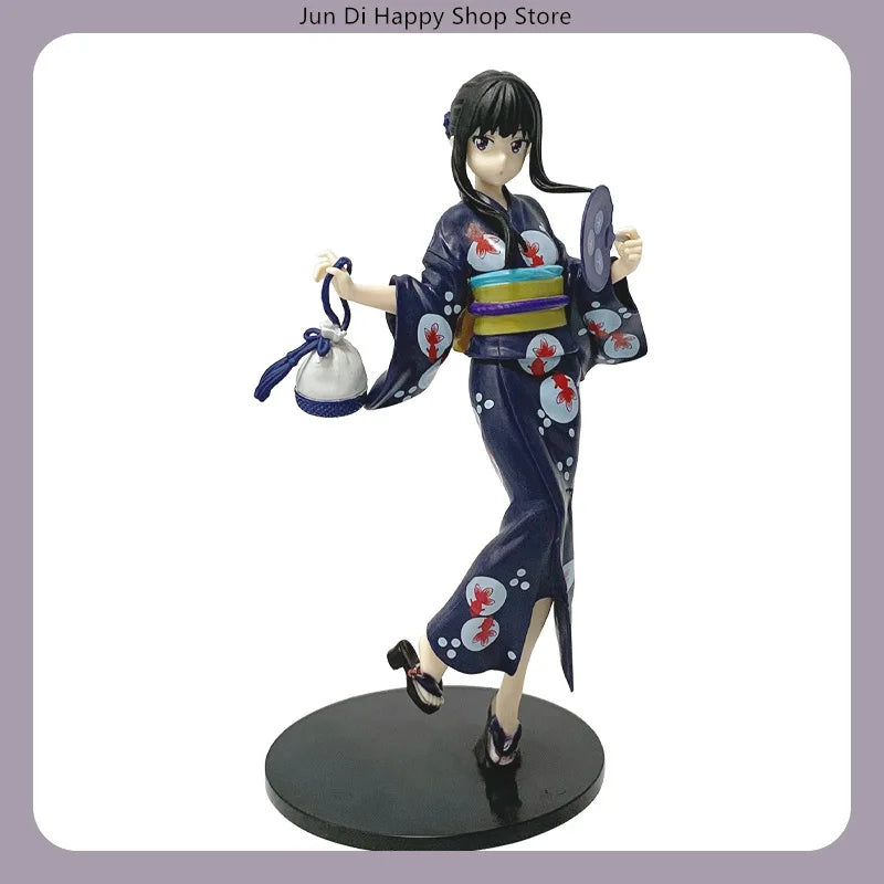 Lycoris Recoil Chisato Nishikigi & Takina Inoue Yukata Summer Kimono 20cm Anime Figure Statue Desktop Decoration Gift