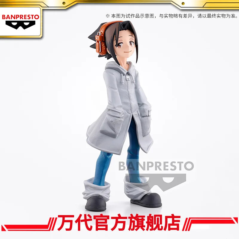 New Original Bandai Anime BP Figure Shaman King 14cm Yoh Asakura Vol.3 Action Figure Collectible Model Toys For Kids Xmas Gifts