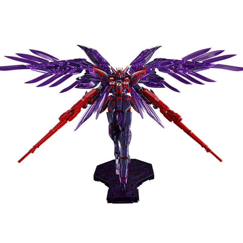 Fast Shipping Bandai Anime MG WING GUNDAM ZERO EW [CROSS CONTRAST COLORS/CLEAR PURPLE] Original Model Toy Action Figure Children